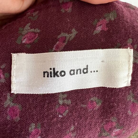 Purple Floral Lagenlook Dress Boho Minimalist‎ Earthy Vintage Mori Kei XL - Picture 6 of 7